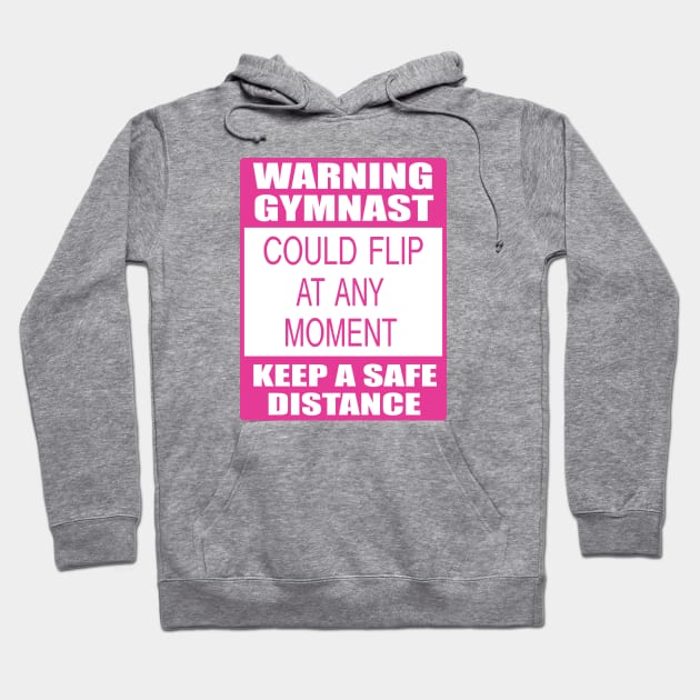 Warning Gymnast Hoodie by sportartbubble